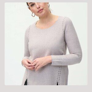 COPY - JOSEPH RIBKOFF 🇨🇦 Crew Neck Knit Top Size XXL 75% Cotton Long Sleeves